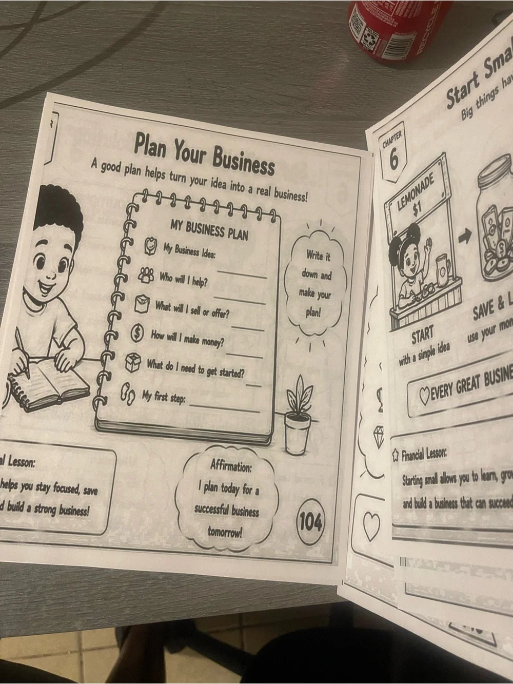 Financial Literacy Coloring & Activity Book - Yellow/Green